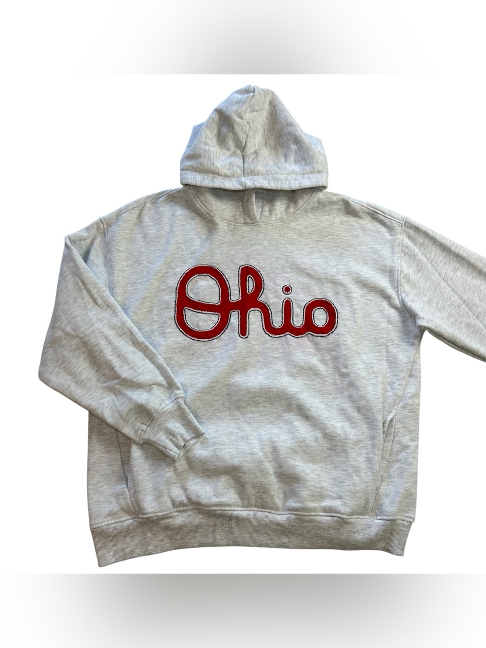 Ohio State Buckeyes Adult L Ultra Flirt Gray Hoodie Pullover Fleece Sweatshirt